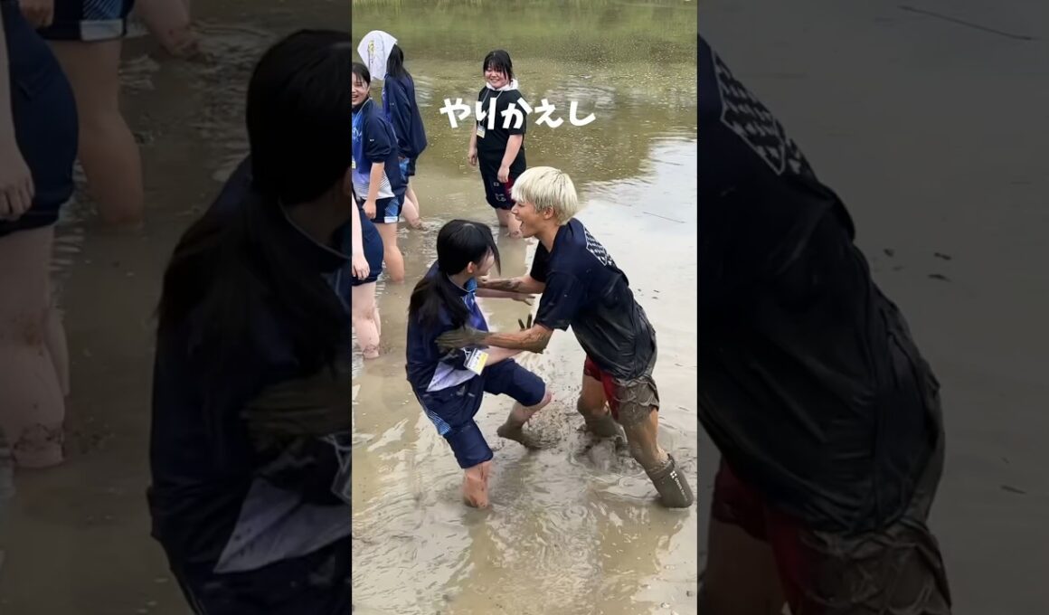 女子高生田んぼに落としてみたww