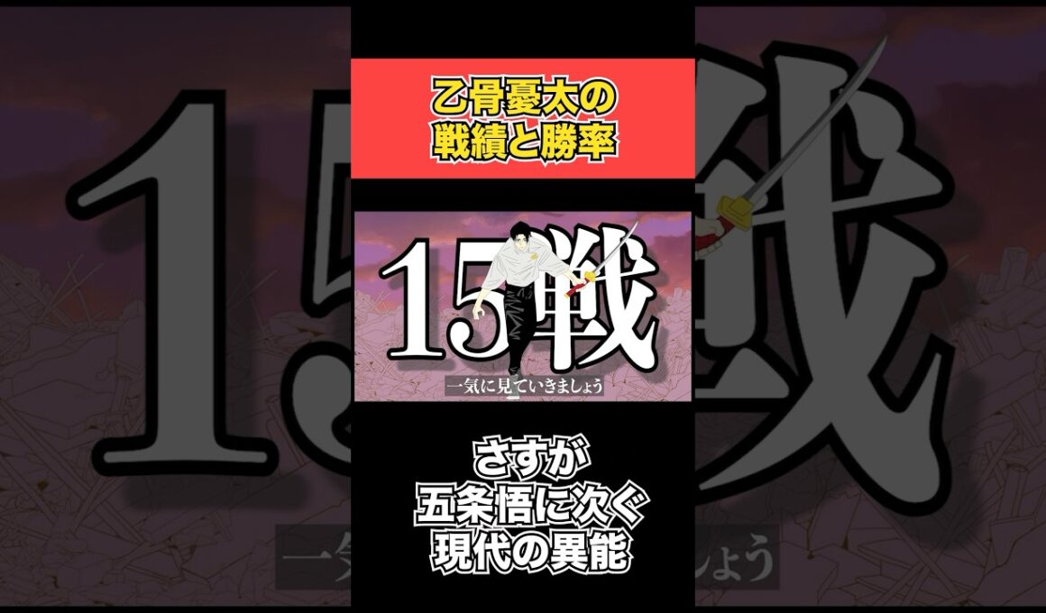 「ネタバレ注意」乙骨憂太の勝率求めてみた　 #shorts