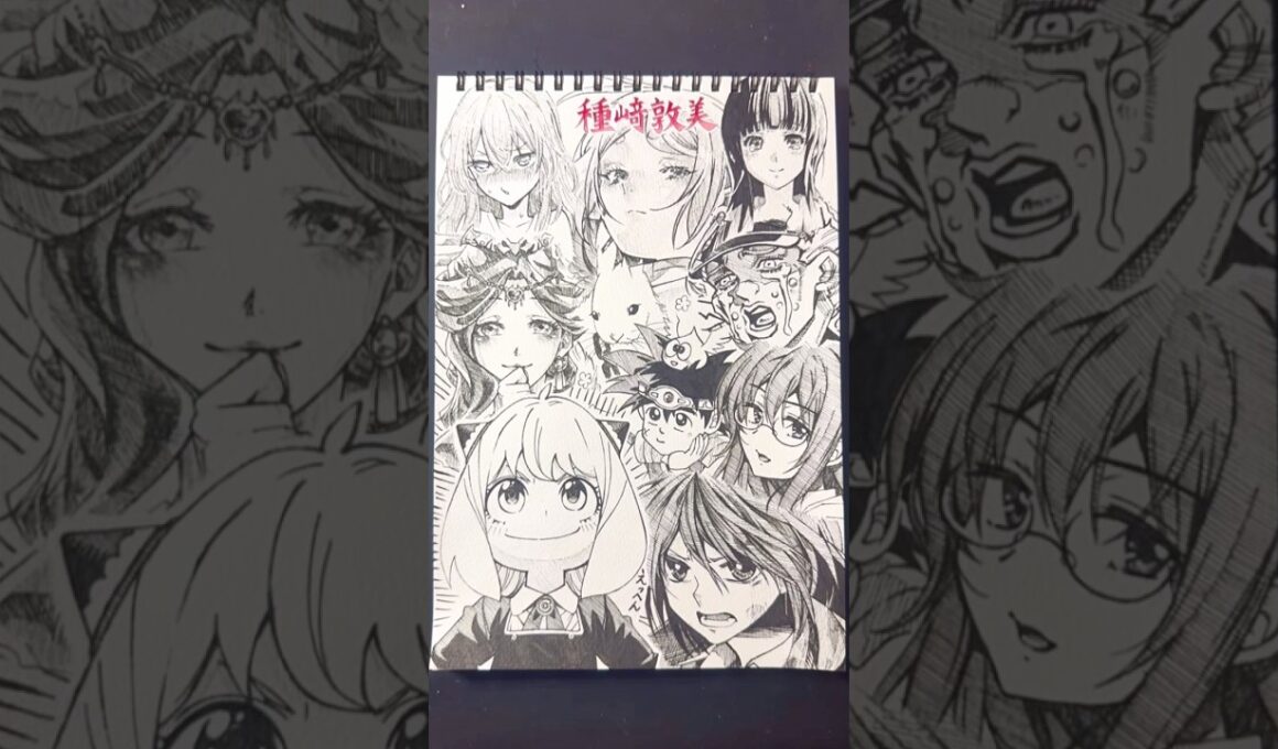 Drawing characters!!🔥(CV: 種﨑敦美)  #種崎敦美 #声優 #一発描き