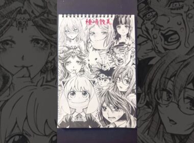 Drawing characters!!🔥(CV: 種﨑敦美)  #種崎敦美 #声優 #一発描き