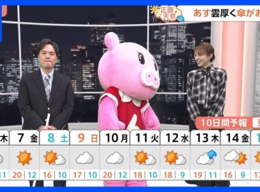 【11月6日 関東の天気】雲厚く傘がお守り｜TBS NEWS DIG