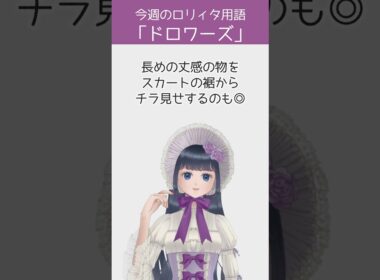 【今週のロリィタ用語】ドロワーズ【Vtuber烏丸ありす】#ロリィタ #ロリータファッション #ゴスロリ