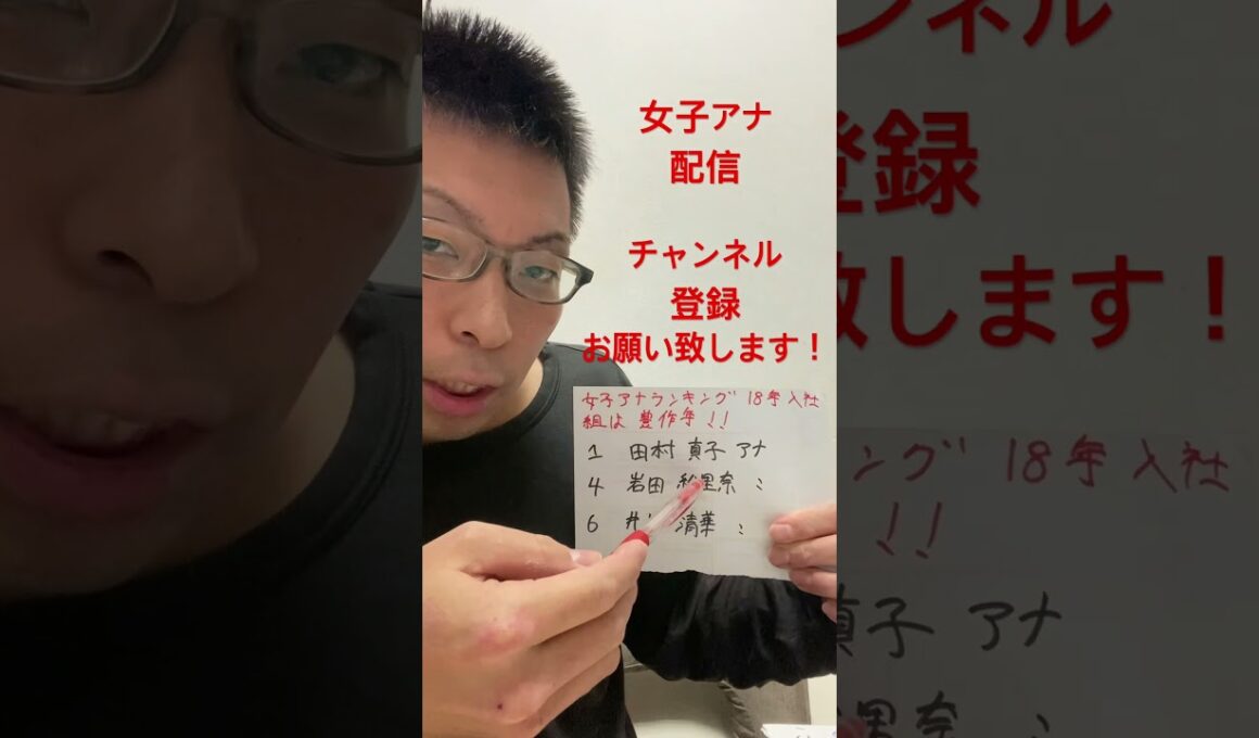 女子アナ配信　好きな女子アナランキング2024