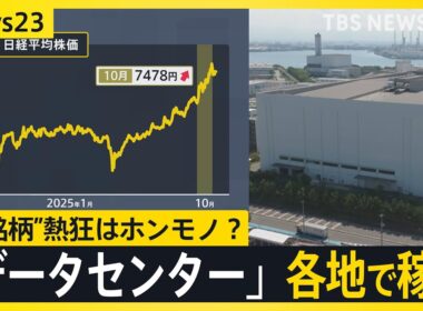 【日経平均株価】“AI銘柄”たった数社で乱高下…熱狂はホンモノ？　AIのカギ「データセンター」各地で稼働も【news23】｜TBS NEWS DIG