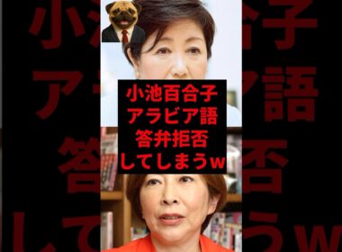 小池百合子アラビア語答弁拒否してしまうw
