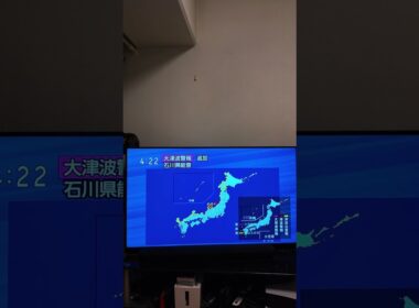 大津波警報が出た瞬間、NHKアナウンサーが絶叫のあと突然無言に　2024/1/1　石川県能登地方地震