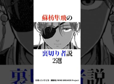 蘇芳隼飛の裏切り者説2選？？#shorts #ウィンドブレーカー #ウィンブレ