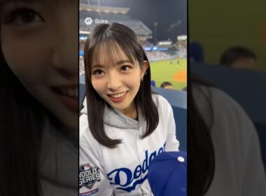 ワールドシリーズ観に行ったら隣の席が日本人の女の子だった🇯🇵#大谷翔平 #ドジャース #ワールドシリーズ #MLB #野球女子