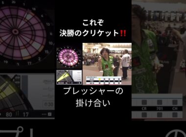 2025/2/22に開催された『SOFT DARTS PROFESSIONAL TOUR JAPAN』のステージ17、酒井プロVS西プロの一戦。第２レグのシーン。 #ダーツ #ダーツプロ #JAPAN