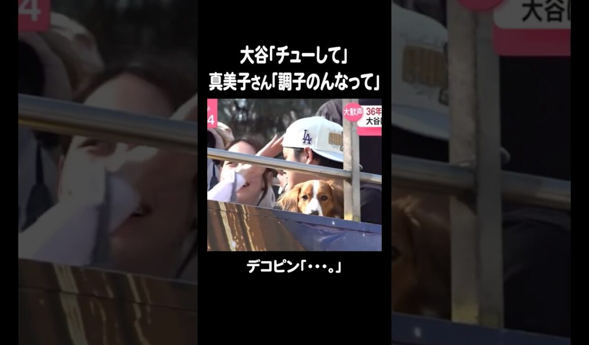ムラムラ大谷。真美子さんにデコパン食らうww #大谷翔平 #田中真美子 #デコピン