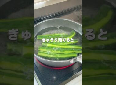 【きゅうり茹でると…プロの味？！】きゅうりの一本漬け #きゅうり大量消費 #ヘルシーレシピ