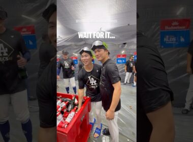 山本由伸に氷を投げるキム・ヘソン！🤣🧊　フィリーズ戦10月10日地区シリーズ　サヨナラ勝ち