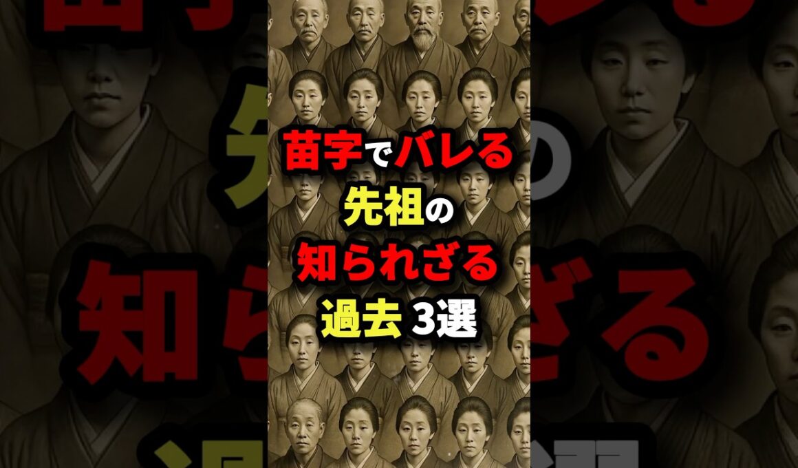 ㊗️50万回再生‼︎苗字でバレる先祖の知られざる過去3選　#都市伝説