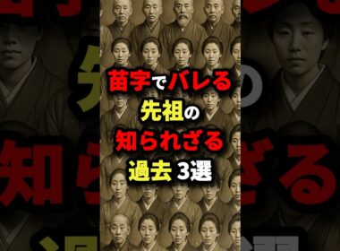 ㊗️50万回再生‼︎苗字でバレる先祖の知られざる過去3選　#都市伝説