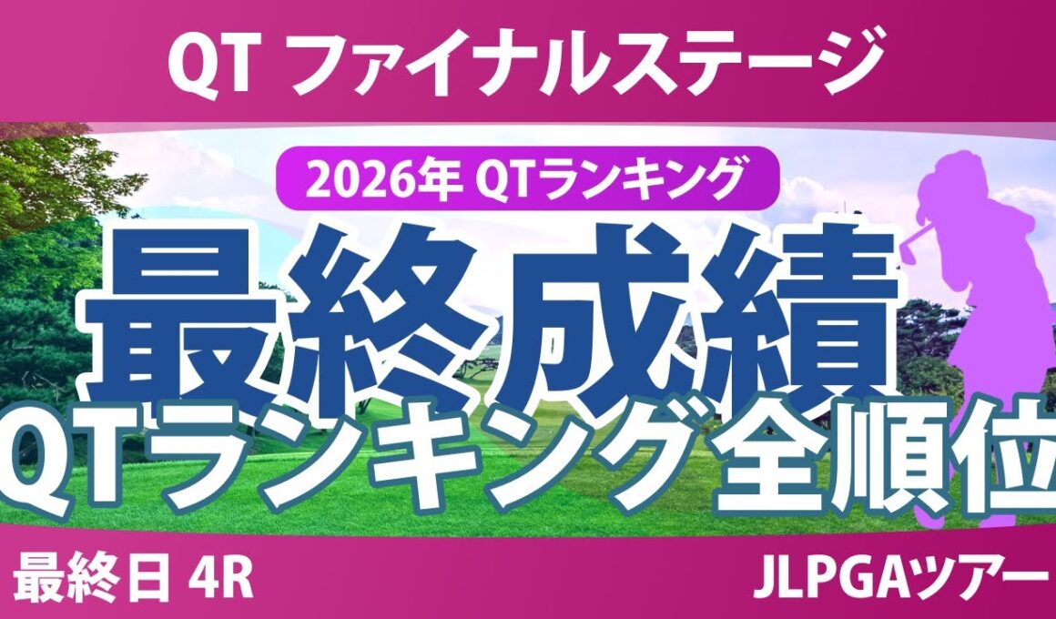 クォリファイングトーナメント ファイナルステージ 最終日 4R 最終成績 QTランキング確定 全順位