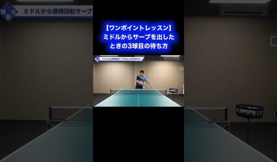 ミドルからサーブを出したときの3球目の待ち方【ワンポイントレッスン#160】#shorts