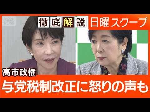 【税収格差是正で小池都知事が不快感】東京を狙い撃ち？議員定数削減法案の熟議は【日曜スクープ】(2025年12月7日)