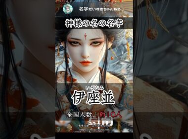 【日本神話】神様の名を持つ名字 #shorts #名字 #苗字 #ai #aiart #hinomaru