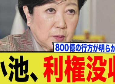 小池百合子、利権没収で終了w
