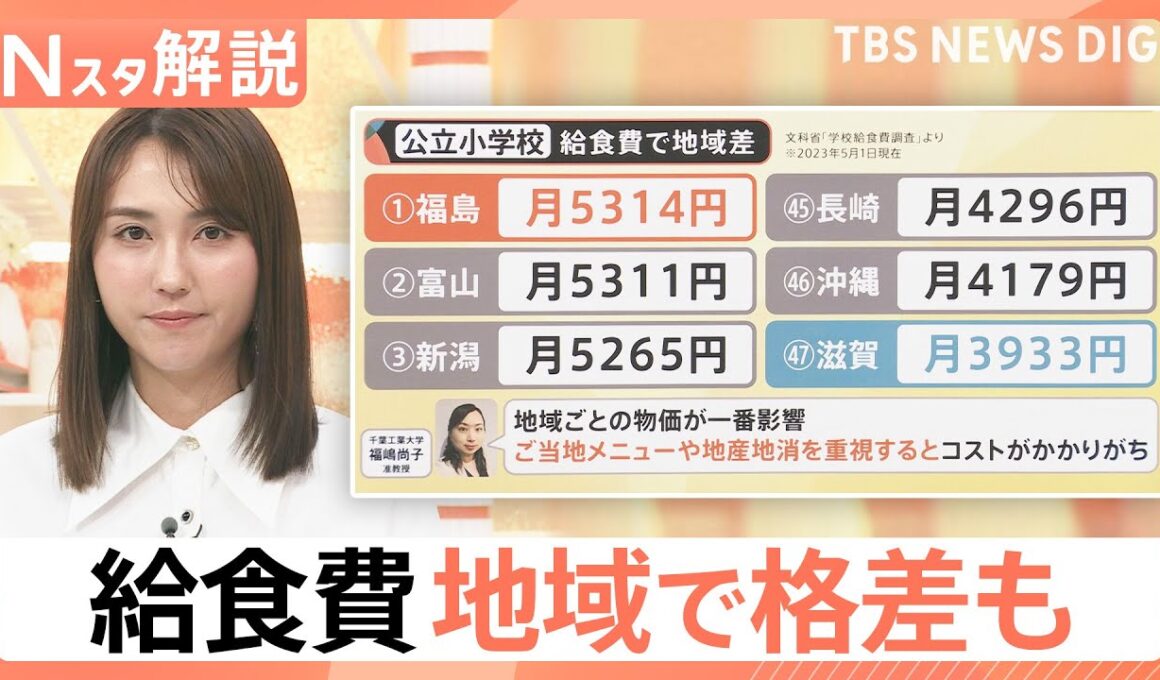 【小学校の給食無償化へ】「給食の質はどうなる？」子ども1人あたり月5200円に保護者は？ 地域で格差も【Nスタ解説】｜TBS NEWS DIG