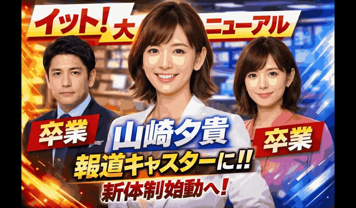 山崎夕貴アナウンサーが報道番組初起用で話題のLive News イット！