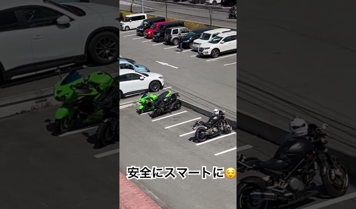 【バイクのカッコイイ駐車⁉️】#角度傾斜計#バイク#バイクツーリング#tiktok #youtube#instagram#山形村#週刊元少年ライダー#カスタム