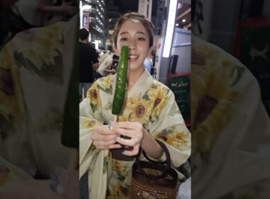高円寺阿波踊り祭りに行ってきました〜！冷やしキュウリうまっ♡ #Shorts #白崎えりか #えりかチャンネル