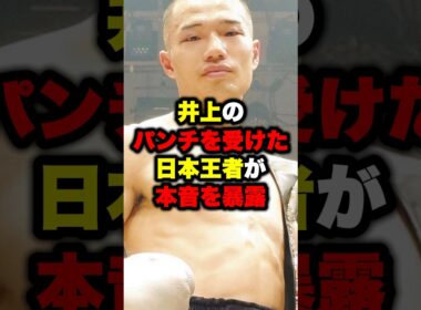 井上尚弥のパンチを受けた日本王者が本音を暴露#shorts #格闘技 #ボクシングニュース #井上尚弥 #boxing #ボクシング #アフマダリエフ