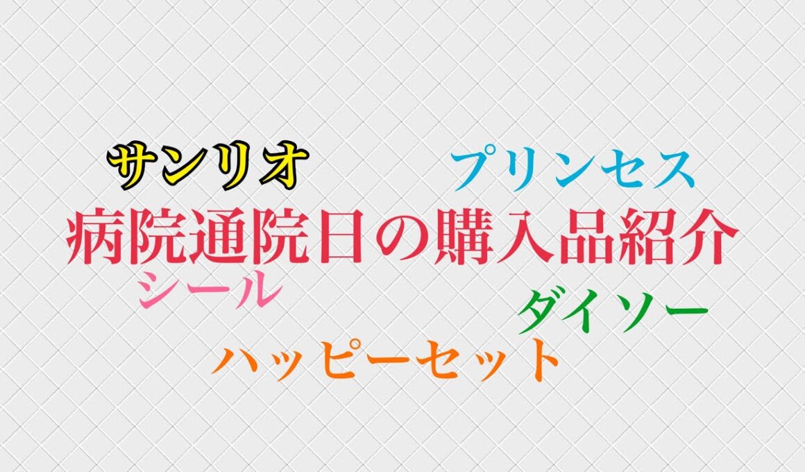 病院通院日の購入品紹介