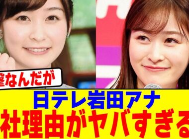 日テレ岩田アナの退社理由がヤバすぎるwwwwwwwwwwwwwwwwwwwwwwwwwwwwwwwwwwwwwwwwww【2chまとめ】【2chスレ】【5chスレ】