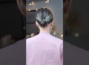 【１分アレンジ】くりりんぱしてぇ束を結ぶまとめ髪#簡単アレンジ #セルフアレンジ #hairstyle #hair #ミディアムヘア #髪型 #まとめ髪 #大人カジュアル #大人かわいい