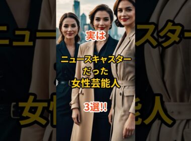 実は“ニュースキャスター”だった女性芸能人3選!!#shorts #芸能人 #ニュースキャスター #意外な経歴 #滝川クリステル #ホラン千秋 #桐谷美玲 #ショート動画