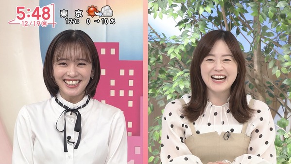 【画像】今日の河出奈都美さんと田﨑さくらさん　12.19