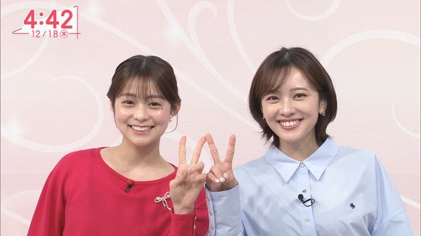 【画像】今日の河出奈都美さんと田﨑さくらさん　12.18
