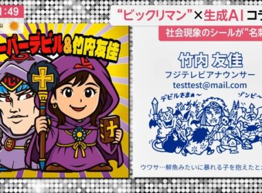 【画像】今日の竹内友佳さん、ビックリマンAI名刺メーカー　12.16※動画も