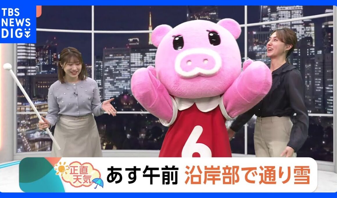 【1月7日 関東の天気】あす午前 沿岸部で通り雪｜TBS NEWS DIG