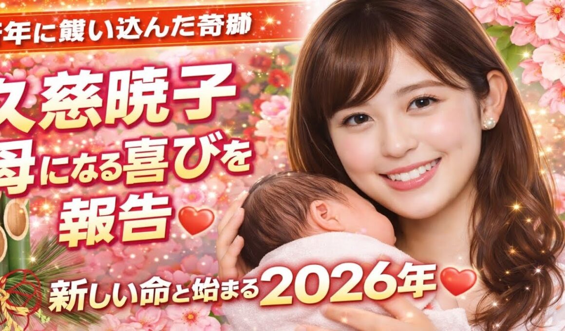 🌸🎍【新年に舞い込んだ奇跡】久慈暁子、母になる喜びを報告✨新しい命と始まる2026年💖