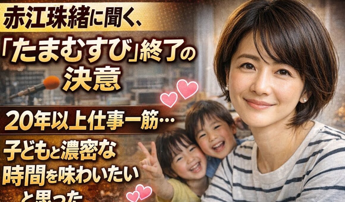 (💖🎙️ 赤江珠緒の決断「たまむすび」終了…20年以上の仕事人生から👩‍👧 子どもとの大)