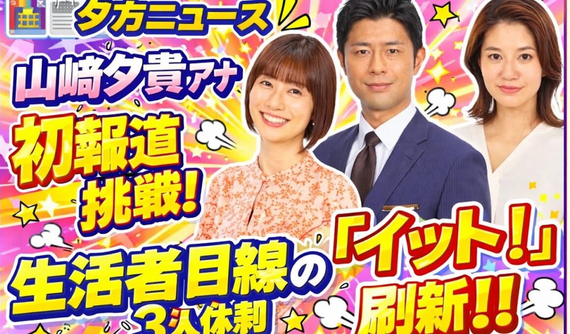 🌆📰【新時代の夕方ニュース】山崎夕貴アナ初の報道挑戦✨3人体制で「イット！」大刷新👶📺