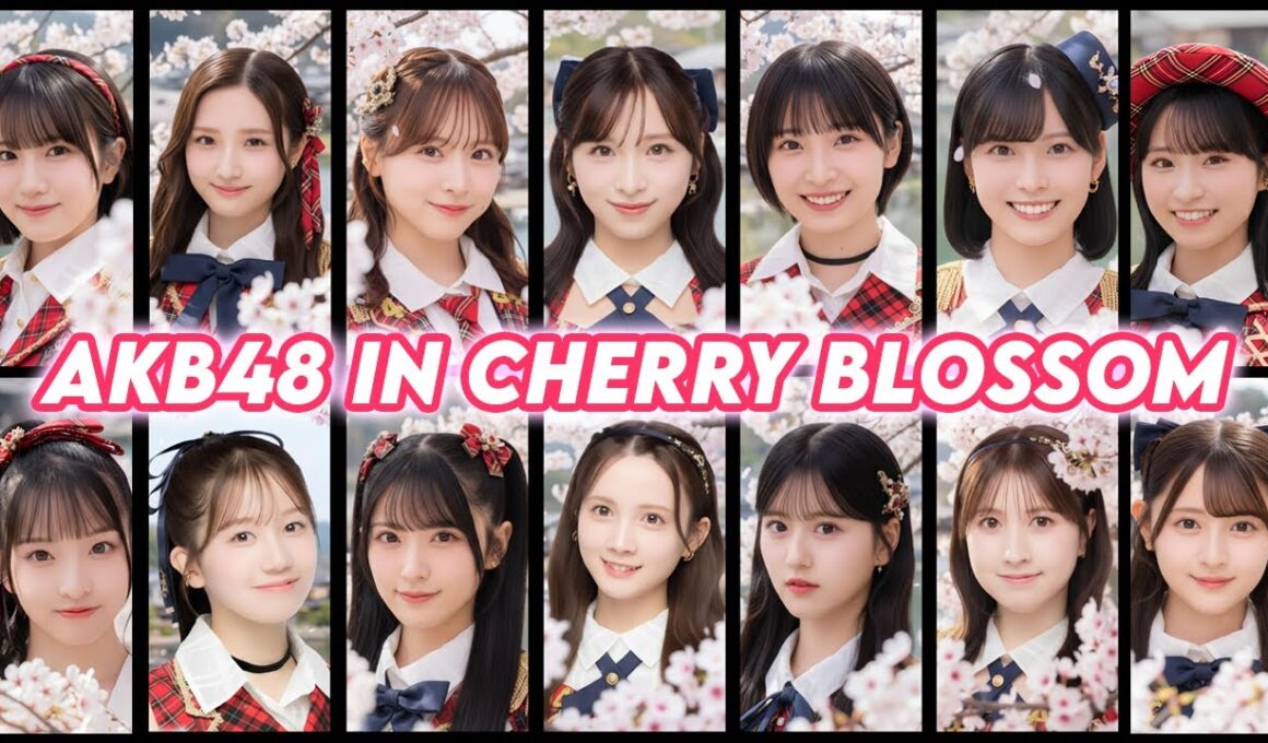 AKB48 Members in Cherry Blossom Season - Generated by AI | Idol 48 #akb48 #jkt48 #idol #anime