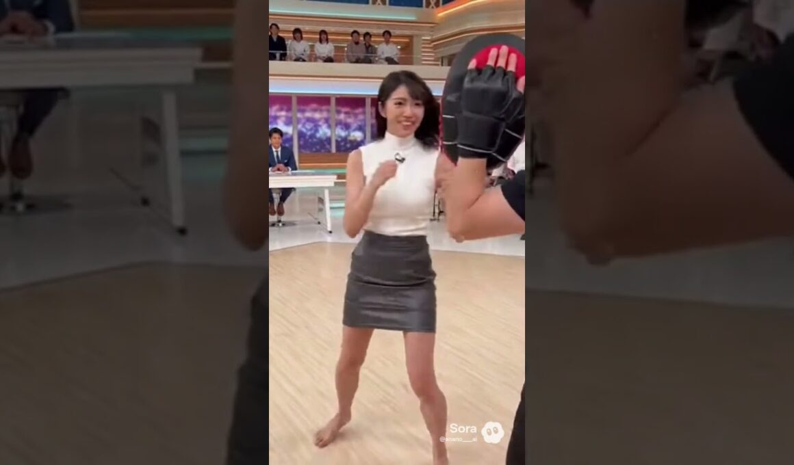 【和久田アナが本気のキック】#Shorts #AI美女 #女子アナ