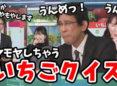 【白井ゆかり・山口剛央】高難易度すぎて全問カンが頼りになってしまう「いちごクイズ」【ウェザーニュース切り抜き】