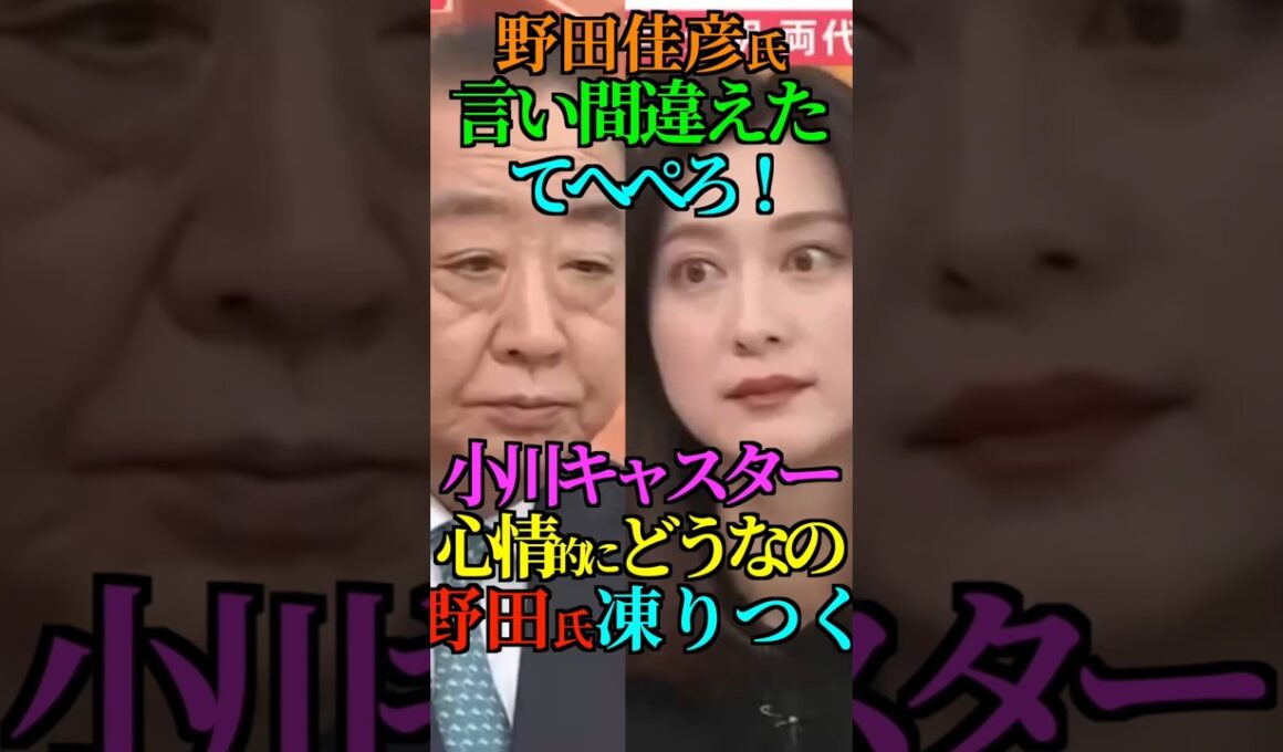【信用】野田佳彦氏 言い間違えた！てへぺろ！小川キャスター 心情的にどうなの？野田氏 凍りつく！ #立憲 #野田佳彦 #公明 #斉藤鉄夫 #小川彩佳 #中道 #Shorts #ショート