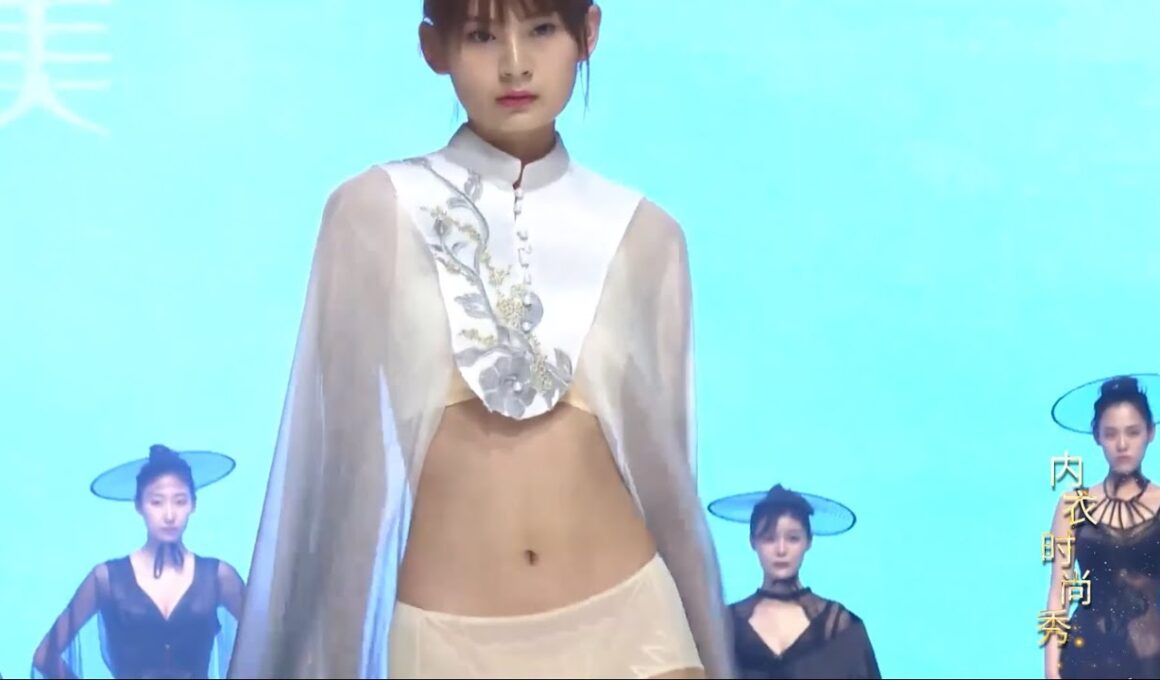 LingerieFashionShow內衣秀｜时尚黑白两色内衣秀演绎侠骨柔情的江湖风情和大器婉约的江南烟雨內衣美女模特