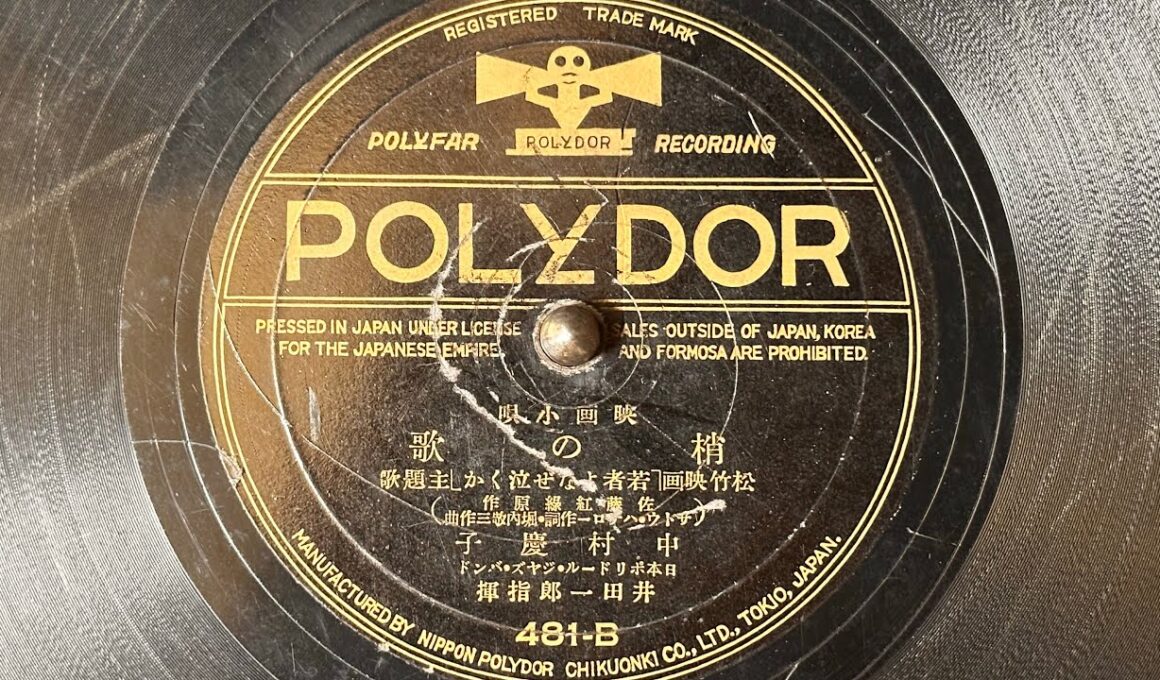 映画小唄　『梢の歌』　中村慶子　80rpm