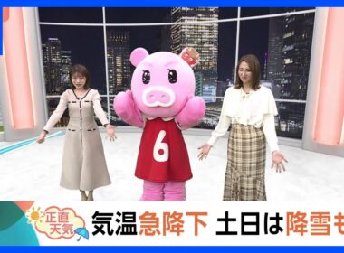 【2月4日 関東の天気】 気温急降下 土日は降雪も｜TBS NEWS DIG