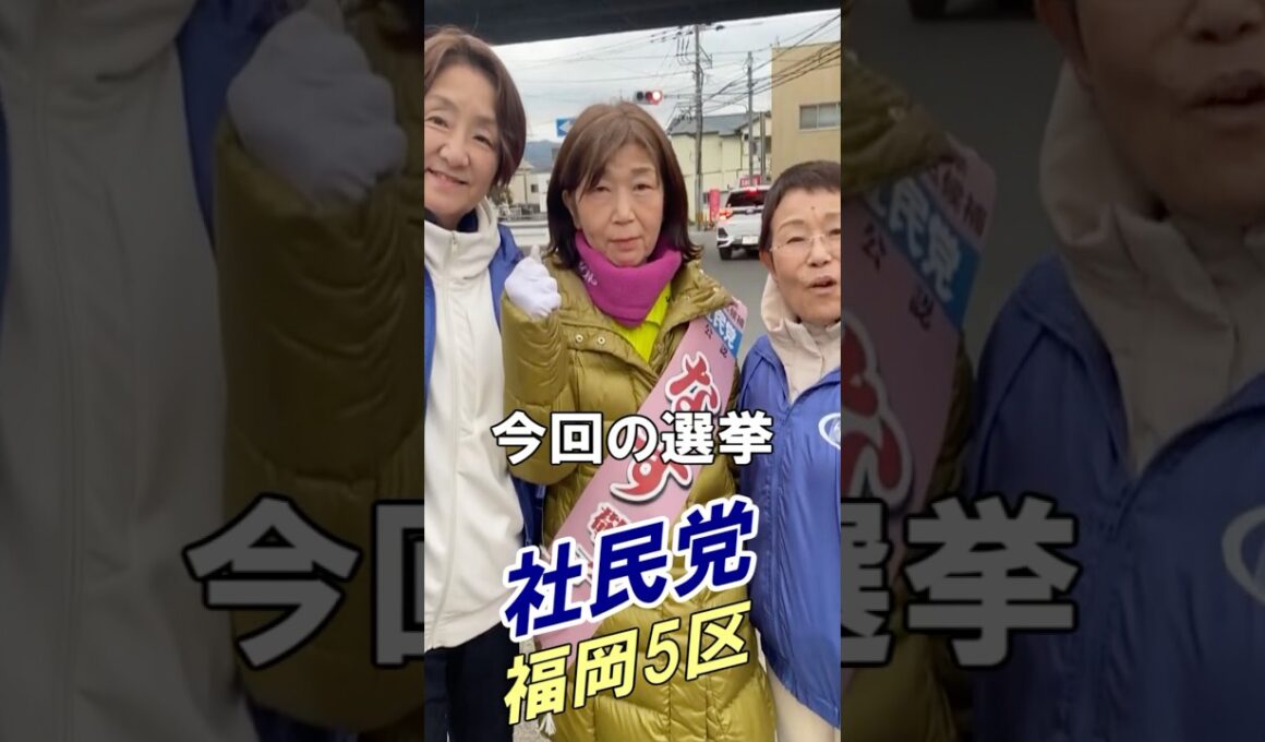 池田良子　福岡市議会議員（西区）　渡辺美穂　福岡県議会議員議員（太宰府市）が　なす敬子　福岡5区　衆議院候補　を激励‼️ 衆議院選挙　社民党　社会民主党　ブレない社民党　いまだから社民党
