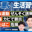 肺に悪い生活習慣／運動がぜんそく招く／五輪メダリストぜんそく率高い／運動ぜんそく予防法／加湿器肺炎に注意／新型たばこは危険／30代女性なぜ加熱式たばこ多い？／肺がん死亡数1位の理由【健康新常識】