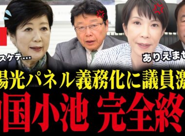 小池百合子の太陽光パネル義務化に大物議員たちが総批判！小池、中国に泣きつく...【小池都知事/都議会/さとうさおり】