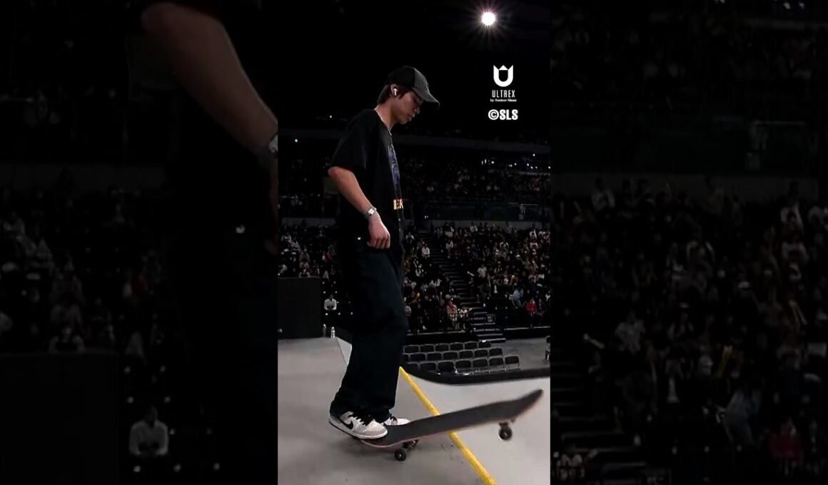 堀米雄斗、RUNでも圧巻のフルメイク@SLS  TOKYO 2024 男子決勝 #ULTREX #skateboard #スケートボード #yutohorigome #SLS #shorts